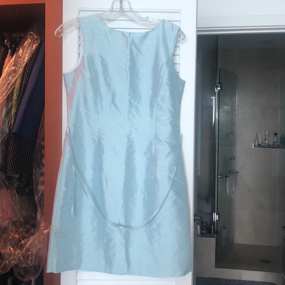 NWT Talbots Kids sz 3 100% silk blue/white dress - Picture 1 of 5